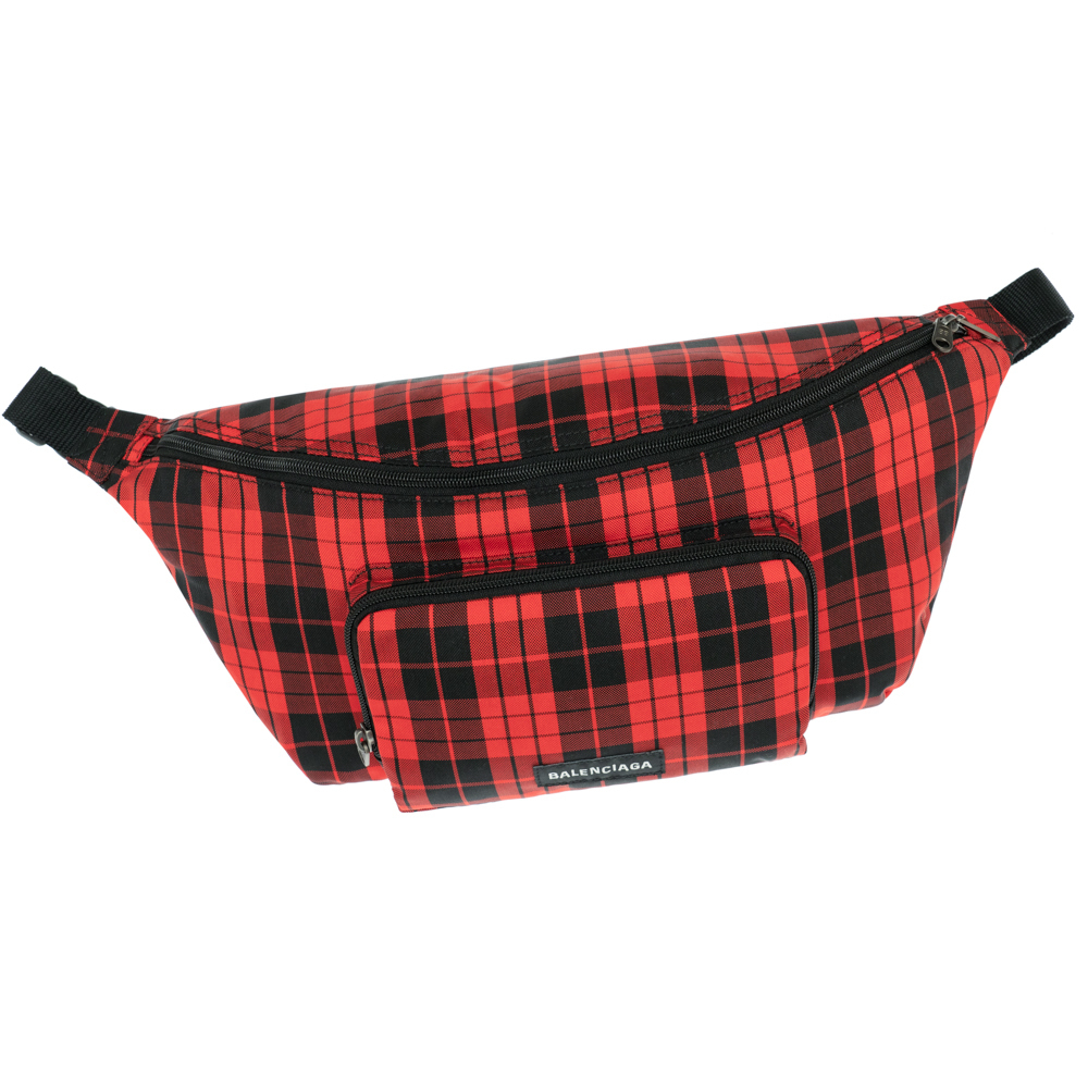 BALENCIAGA Shoulder Bag Waist Pouch Skate Belt Bag Nylon Red